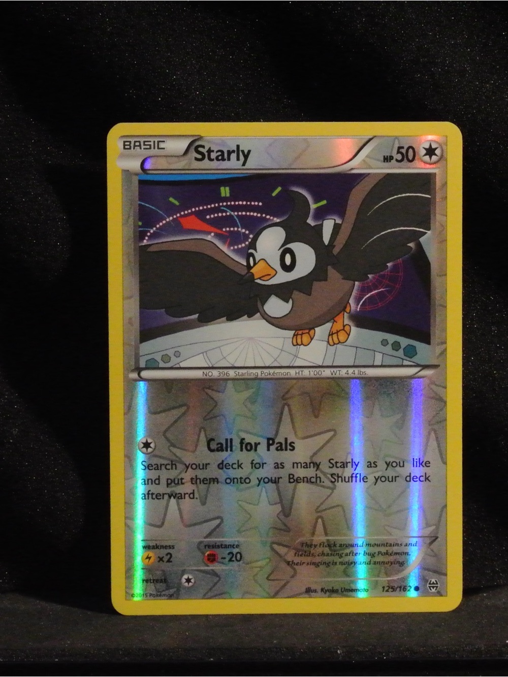 Starly Holographic Trading Card - Vintage XY Pokémon Card